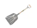 Eisschaufel - Getreideschaufel ATLAS Aluminium mit Stahlkante mit ATLAS Metall-D-Griff 33 cm gerade