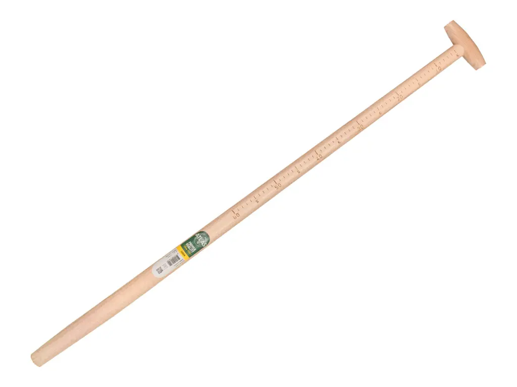 [211810] Manche de pelle gradué ATLAS 110 cm courbé, avec poignée en T percée