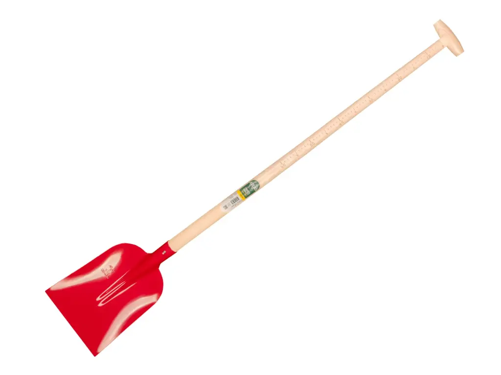 [781966] Concrete shovel ATLAS 1/2 0 red, extra hardened, with ATLAS shovel handle with scale 110 cm bent, FSC 100%