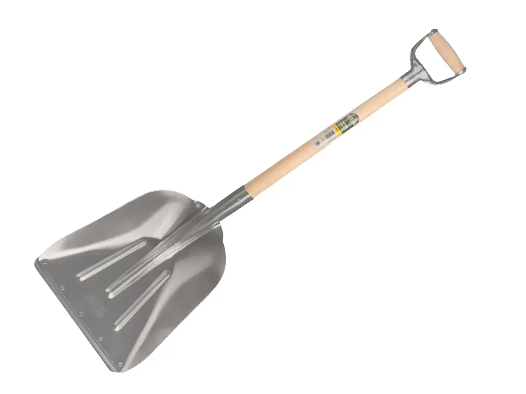 [790574] Ice Scoop - Grain Shovel ATLAS aluminium with wear strip with ATLAS metal D-handle 45 cm straight