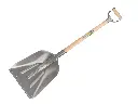 Pelle à glace - pelle à grain ATLAS aluminium avec bande d’usure avec manche à poignée en D métallique ATLAS 45 cm droit