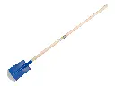 Cable shovel ATLAS DIAMOND 16 cm 3/4 pointed, with ATLAS shovel handle with scale 130 cm without grip, FSC 100%