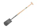 Spaten ATLAS DIAMANT poliert, mit ATLAS Ecofiber Stiel 85 cm und T-Griff