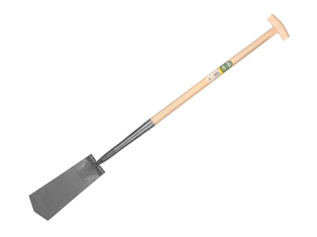 [811015] Cable spade ATLAS DIAMANT polished, round treads, with ATLAS Ecofiber handle 85 cm and T-grip
