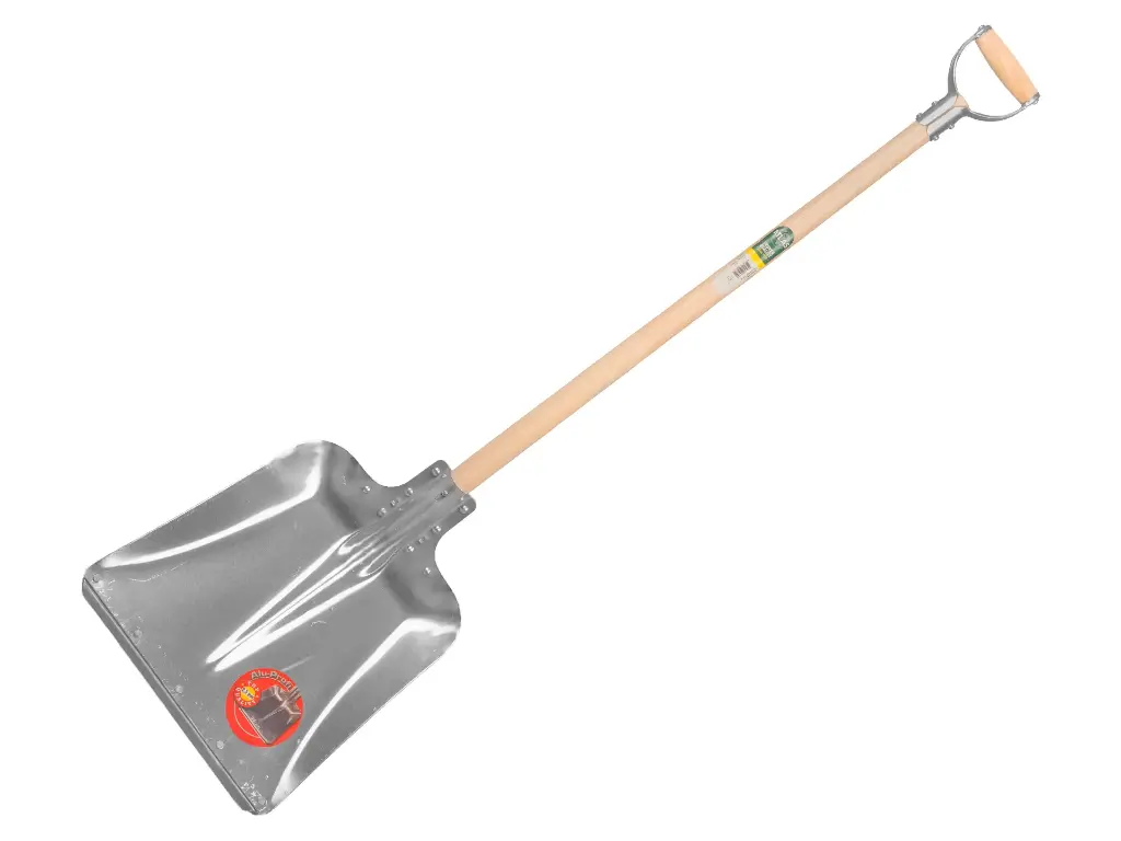 [790074] Pelle à ballast PROFI aluminium n° 9, taille de lame 38 x 38 cm, avec ATLAS manche à poignée en D métallique 110 cm, FSC 100%