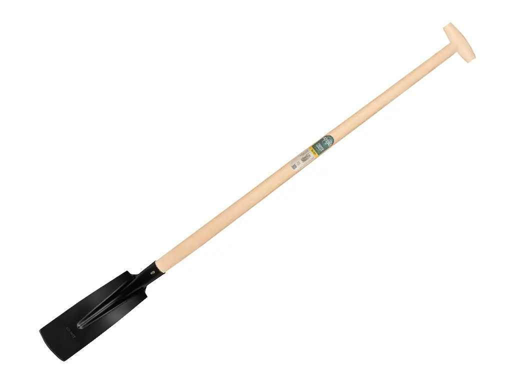 [780524] Kabelschaufel ATLAS 10 cm 3/4 schwarz, gerade mit ATLAS Schaufelstiel 110 cm, FSC 100%