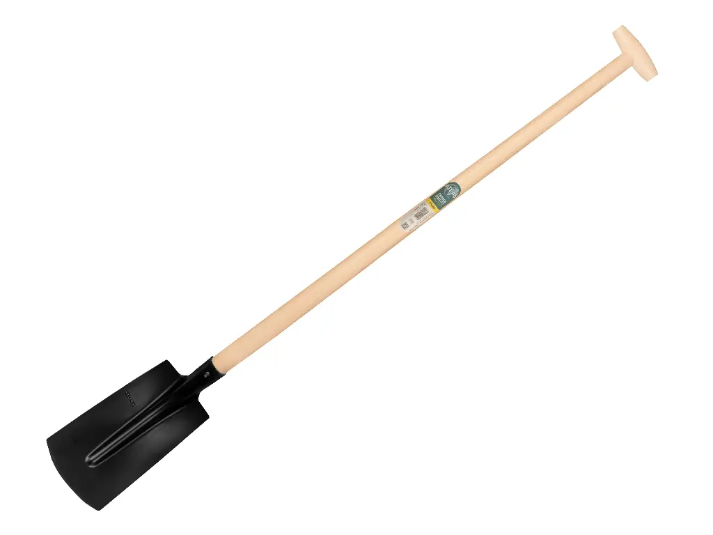 Kabelschop ATLAS 16 cm 3/4 zwart, recht met ATLAS schopsteel 110 cm, FSC 100%