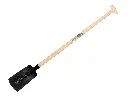 Pelle pose câble ATLAS 16 cm 3/4 noir, droite avec manche de pelle ATLAS 110 cm, FSC 100%