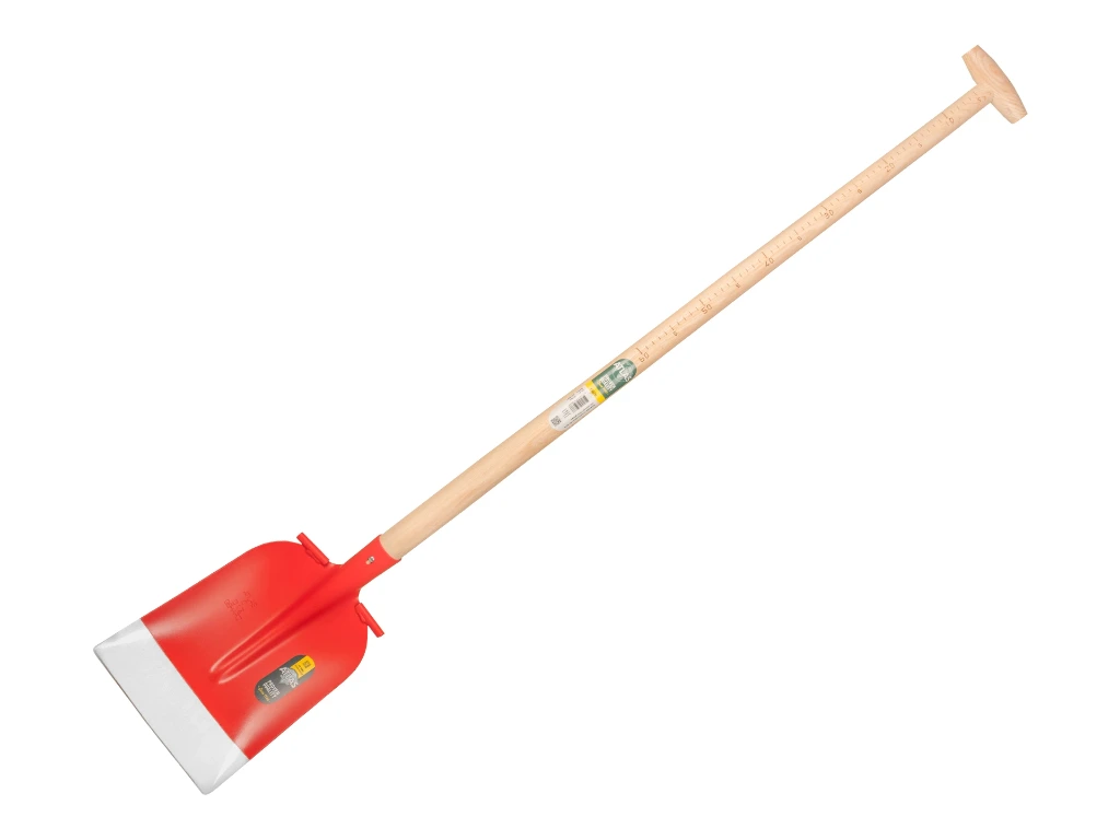 [781968] Concrete shovel ATLAS DIAMANT 1/2 0 red, extra hardened, round treads with ATLAS shovel handle with scale 110 cm bent, FSC 100%