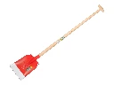 Pelle à béton ATLAS DIAMANT 1/2 0 rouge, extra trempé, repose-pieds ronds avec manche de pelle gradué ATLAS 110 cm courbé, FSC 100%