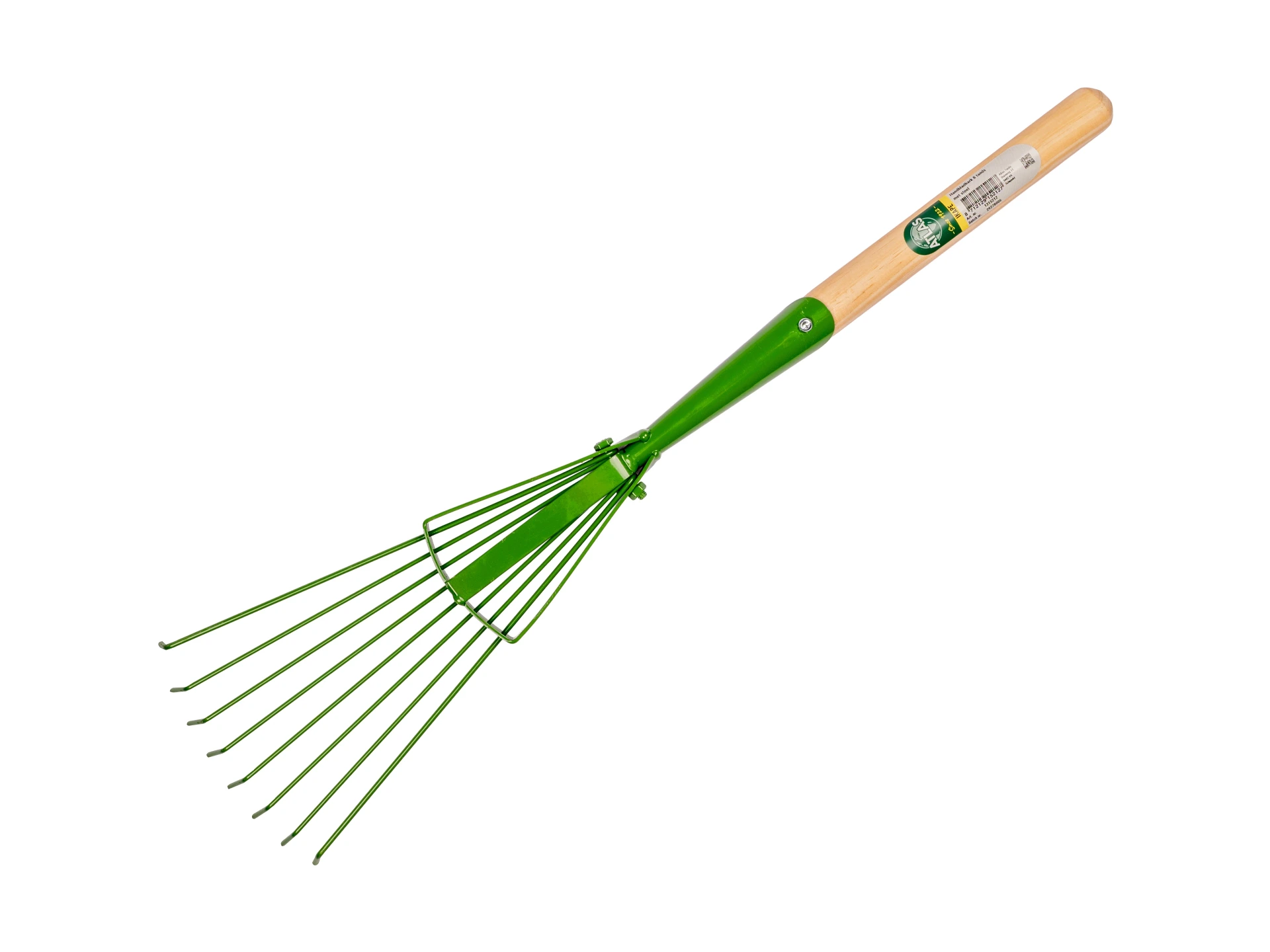 [1315212] Hand Leaf Rake PROFI-Plus, 8 round tines, spring steel, with IKAPE handle 25 x 2.8 cm