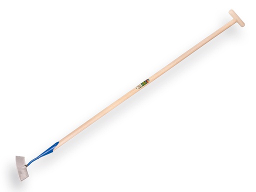 [1012201] Dutch hoe DE WIT round-shaped model 20 cm, with ATLAS handle 160 x 3.2 cm and through-mount T-grip