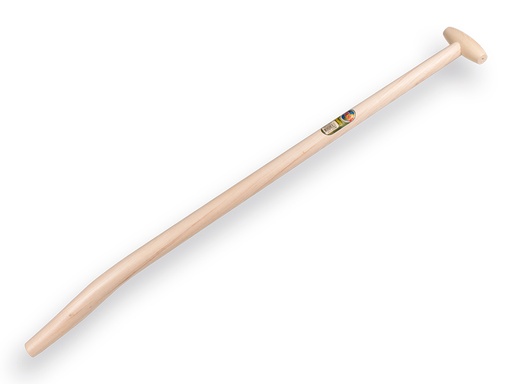 [110398] Gooseneck shovel handle ATLAS 110 cm strongly bent, with through-mount T-grip