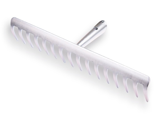 [1301145] Gartenrechen verzinkt mit 16 gebogenen Zinken, ohne Stiel