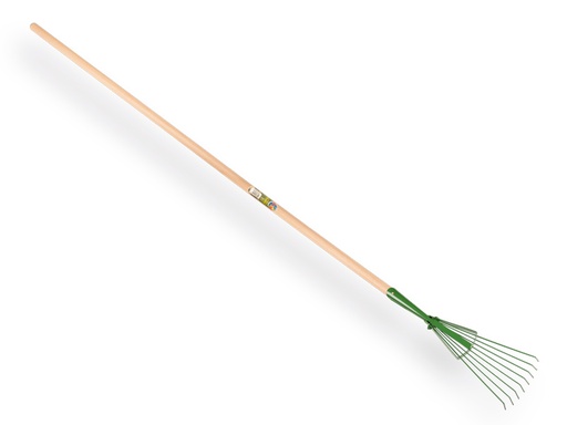 [1315210] Leaf rake PROFI-Plus, 8 round tines, spring steel, with IKAPE steel 150 x 2.8 cm. FSC 100%