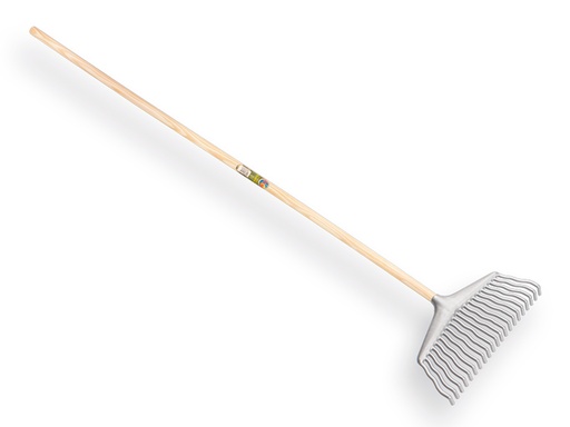 [1316150] Leaf rake ATLAS plastic grey, 21 tines, with IKAPE handle 150 x 2.4 cm