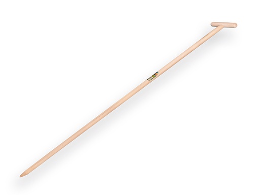 [547955] Gerätestiel für Schuffel ATLAS 180 x 3,2 cm, mit exzentrischer Spitze und durchgestecktem T-Griff