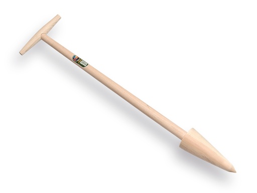 [651030] Long-handled dibber ATLAS 100 cm ash wood, tapered model, top diameter 8.5 cm