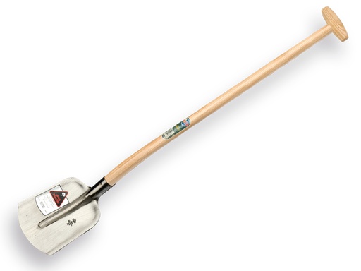 [700230] Flachrandschaufel RUHR BRILLANT 1/4 000 poliert, mit ATLAS Schaufelstiel 110 cm gebogen