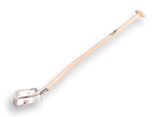 [700238] Flachrandschaufel RURH BRILLANT 1/4 000, mit Tritt und ATLAS Schwanenhals-Schaufelstiel 110 cm extra doppelt gebogen