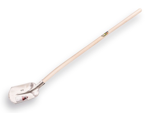 [700300] Scoop shovel RURH BRILLANT 1/2 0, extra hardened and polished, with ATLAS shovel handle 130 cm bent