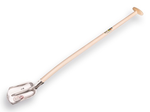 [705205] ABC Flachrandschaufel ¼ OOO gehärtet POLIERT mit ATLAS Eschen T-Stiel 110 cm, 