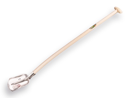 [705208] ABC Flachrandschaufel ¼ OOO gehärtet POLIERT mit ATLAS Eschen T-Stiel 120 cm, 