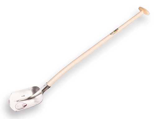 [705248] ABC Holländer Sandschaufel ½ OO gehärtet POLIERT mit ATLAS Eschen T-Stiel 110 cm, 