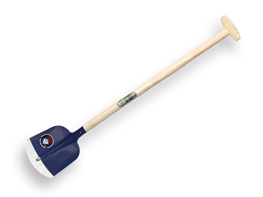[705252] Scoop shovel ATLAS DIAMANT 3/4 1 blue, with ATLAS gooseneck shovel handle 100 cm strongly bent