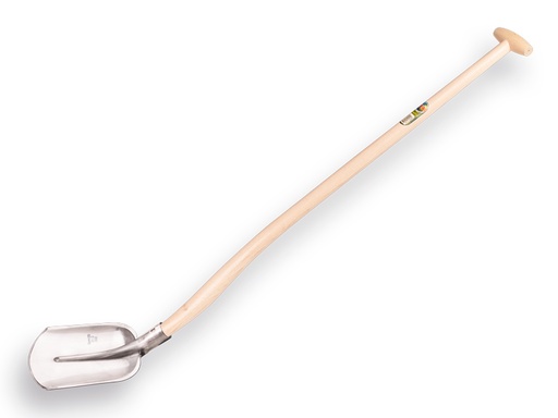 [735470] ATLAS DIAMANT Flachrandschaufel ½ OOO  gehärtet POLIERT mit ATLAS Blijham T-stiel 110 cm doppelt gebogen