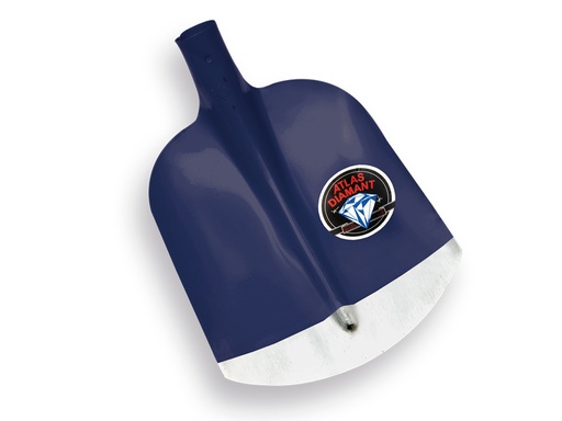 [755580] Scoop shovel ATLAS DIAMANT 3/4 1 blue, hardened and polished, without handle