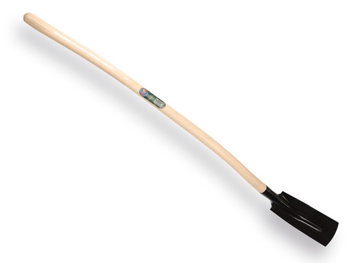 [780515] Kabelspaten ATLAS 14 cm 3/4 schwarz, Unterseite gerade, extra gehärtet, mit ATLAS Schaufelstiel 130 cm