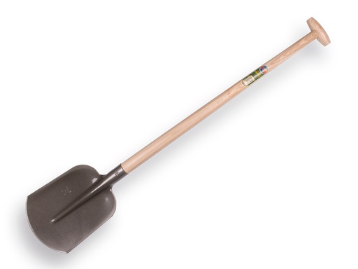 [780538] ATLAS Flachrandschaufel ¼  OO gehärtet, gerommelt mit ATLAS Eschen T-stiel 100 cm