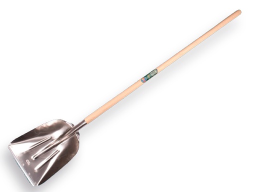 [790130] Grain shovel OFFNER aluminium with wear strip and ATLAS shovel handle 130 cm