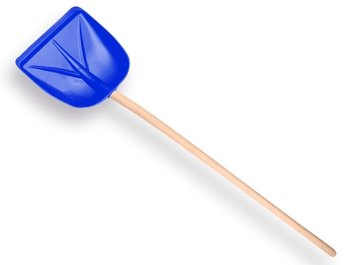 [797725] Feeding shovel - ATLAS snow shovel plastic 40 cm, with bent ash wood shovel handle 130 cm