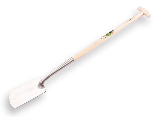 [811052] Gooseneck spade ATLAS DIAMANT polished, with hickory T-handle 80 cm