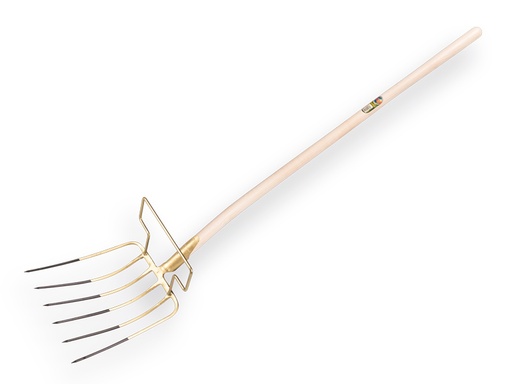 [811166] OFFNER Laubgabel mit 6 Zinken. Breite 36 cm, mit Bügel, mit ATLAS Esche Langstiel 130 cm