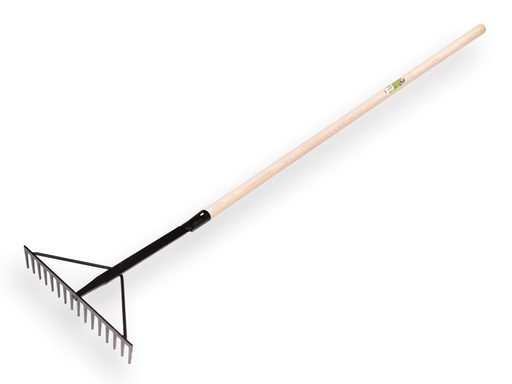 [818260] Asphaltrechen VICTORIA verstärkt schwarz, 16 Zinken mit Tülle 50 cm und ATLAS Stiel 130 cm