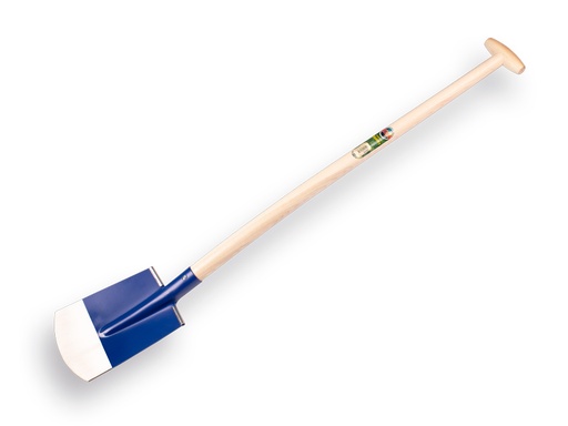 [820950] Border spade ATLAS DIAMANT blue, ROUND TREADS, with ATLAS shovel handle 95 cm bent