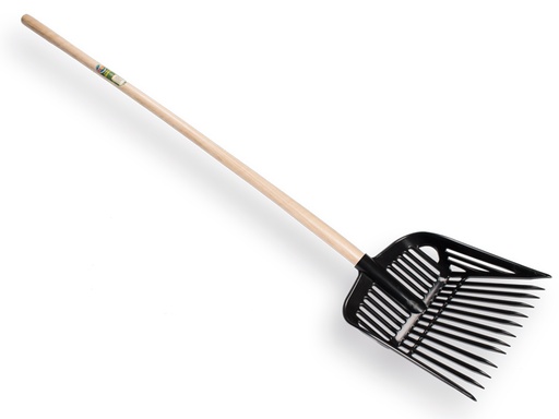 [827025] Mestvork ATLAS kunststof zwart met ESSEN batsesteel 130 cm gebogen