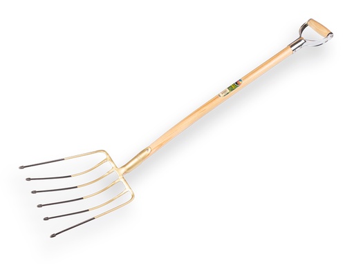 [842620] Fourche à betteraves OFFNER 6 dents 34 cm avec douille de manche et ATLAS manche à poignée en D métallique 95 cm