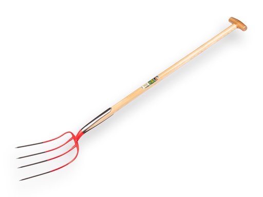 [916401] Mestvork OFFNER 4 tands rood, met dubbele veer en ATLAS T-steel 100 cm