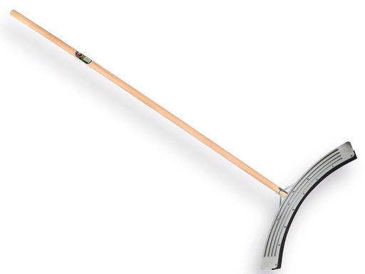 [928085] Manure scraper bent 75 cm galvanised, canvas rubber, with ATLAS handle 160 x 3.2 cm