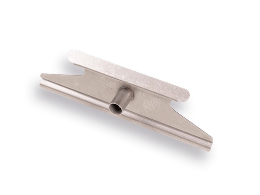 [928114] Kot-Schaber ROSTFREI-STAHL, eine Seite 35 cm, andere Seite 21cm. OHNE Stiel