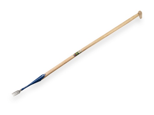 [1014812] Kunstrasen Unkrautgabel DE WIT gebogen, mit ATLAS Stiel 170 x 3,0 cm und Tropfengriff