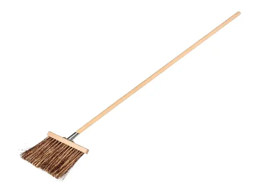 [1492410] Gootbezem SOLIDE stalks/bahia, met stokhouder en TAUARI steel 140 x 2,8 cm
