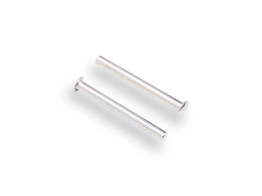 [651590] Stielnieten verzinkt für Spaten mit Schwanenhalsdulle IDEAL Ecco und Spear & Jackson. 2 Stück, Länge 40 mm