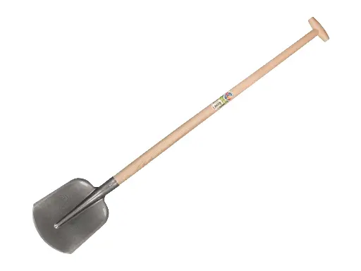 [780716] Paving spade ATLAS 1/2 000 hardened, clear lacquered, with ATLAS gooseneck shovel handle 110 cm extra double bent