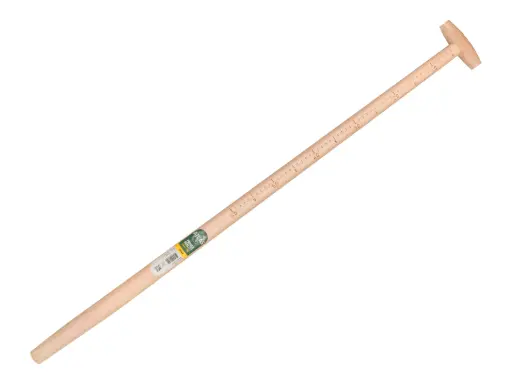 [211810] Schaufelstiel mit Maßteilung ATLAS 110 cm gebogen, mit durchgestecktem T-Griff